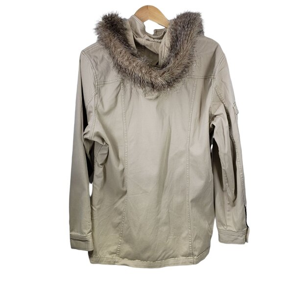 Cabi Khaki Lightweight Hooded Utility Jacket Style 110 Women's Size L - Picture 3 of 10